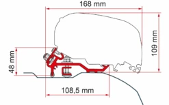 Fiamma Markisenhalterung-Kit Ducato/Jumper/Boxer Low Profile ≥ 2006 (F80)
