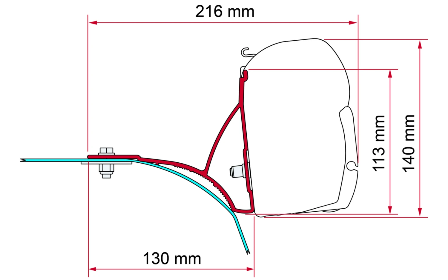 Fiamma Kit Ducato Roof Rack Markisenhalterung 3 Fiamma Kit Ducato Roof Rack Markisenhalterung