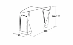 Outwell Tall Connection Zeltschleuse Für Parkville 200SA -Berger 1104695 6514976