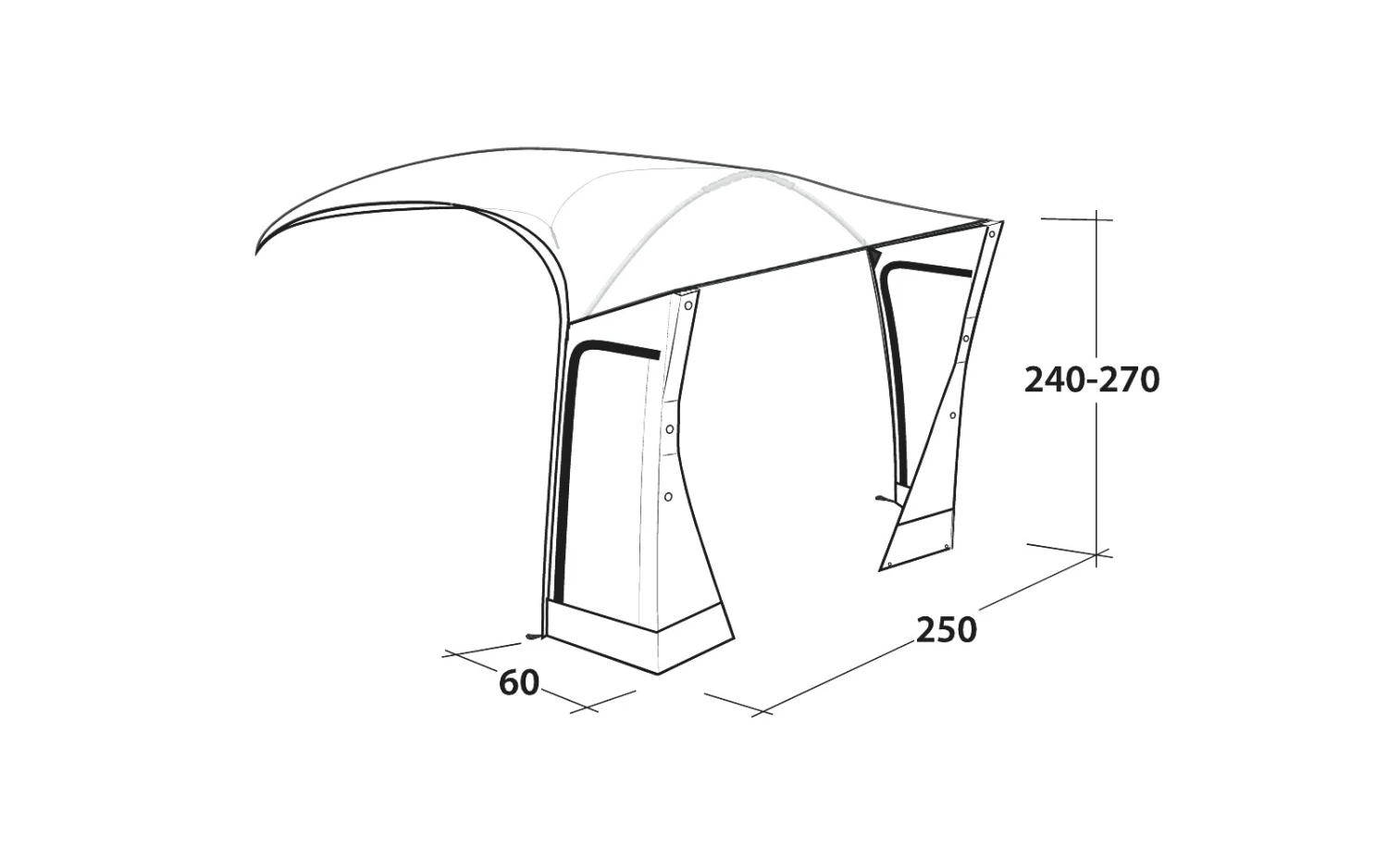 Outwell Tall Connection Zeltverbinder Für Crossville 250SA 8 Outwell Tall Connection Zeltverbinder Für Crossville 250SA – Bild 6