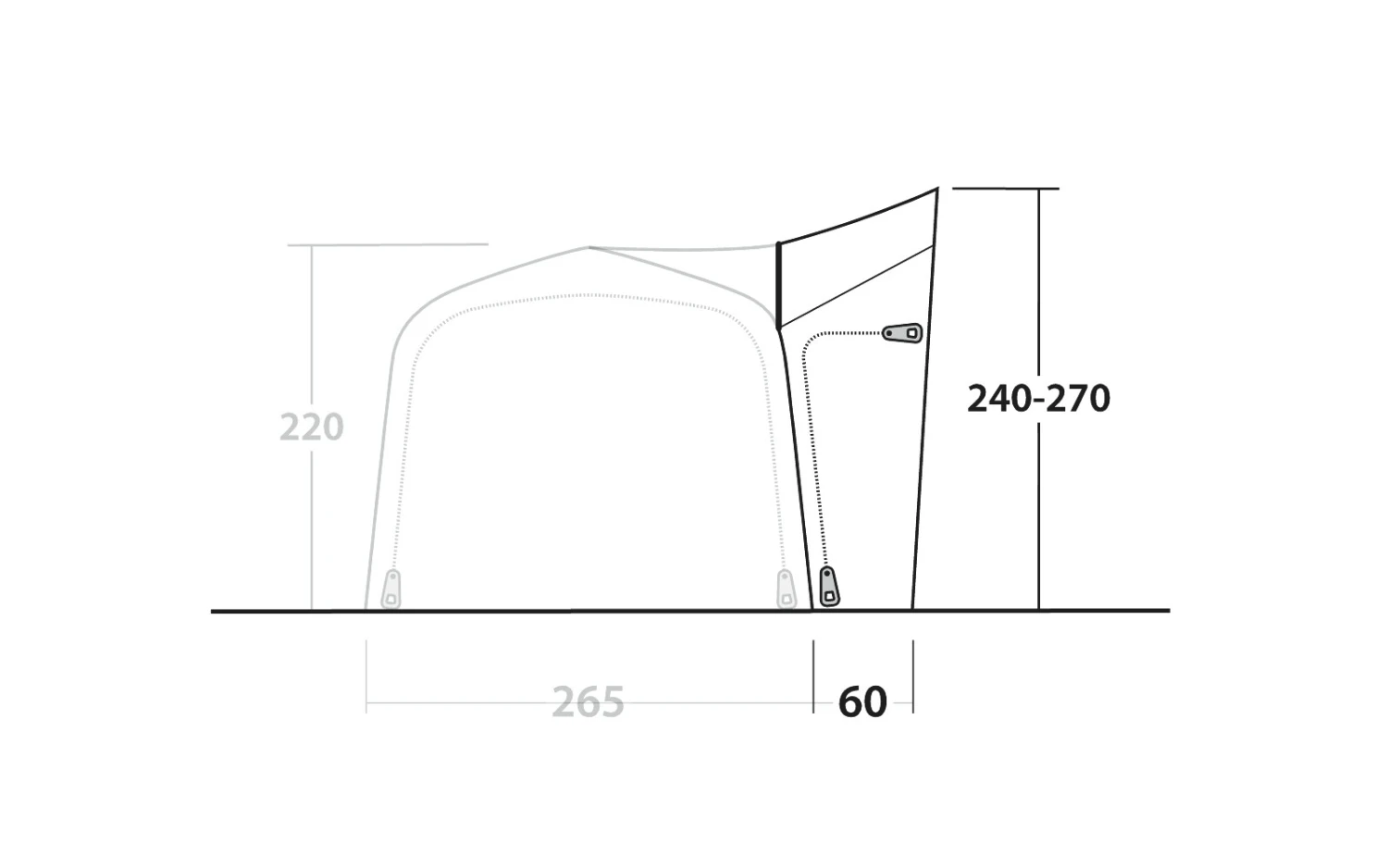 Outwell Tall Connection Zeltverbinder Für Crossville 250SA 9 Outwell Tall Connection Zeltverbinder Für Crossville 250SA – Bild 7