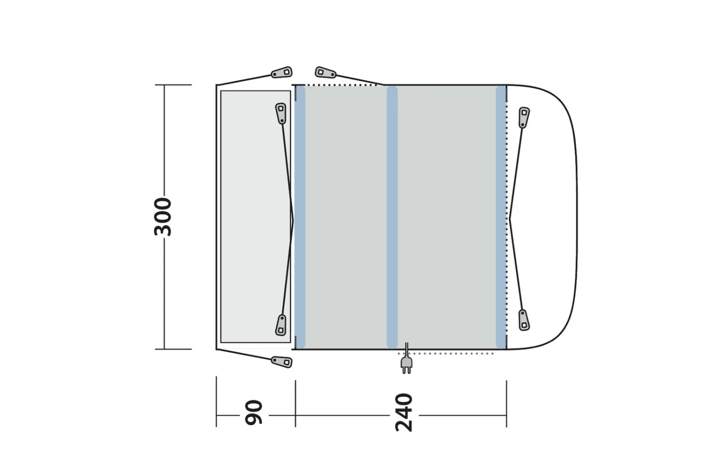 Outwell Newburg 240 Air Aufblasbares Busvorzelt 2 Personen Zelt 7 Outwell Newburg 240 Air Aufblasbares Busvorzelt 2 Personen Zelt – Bild 5