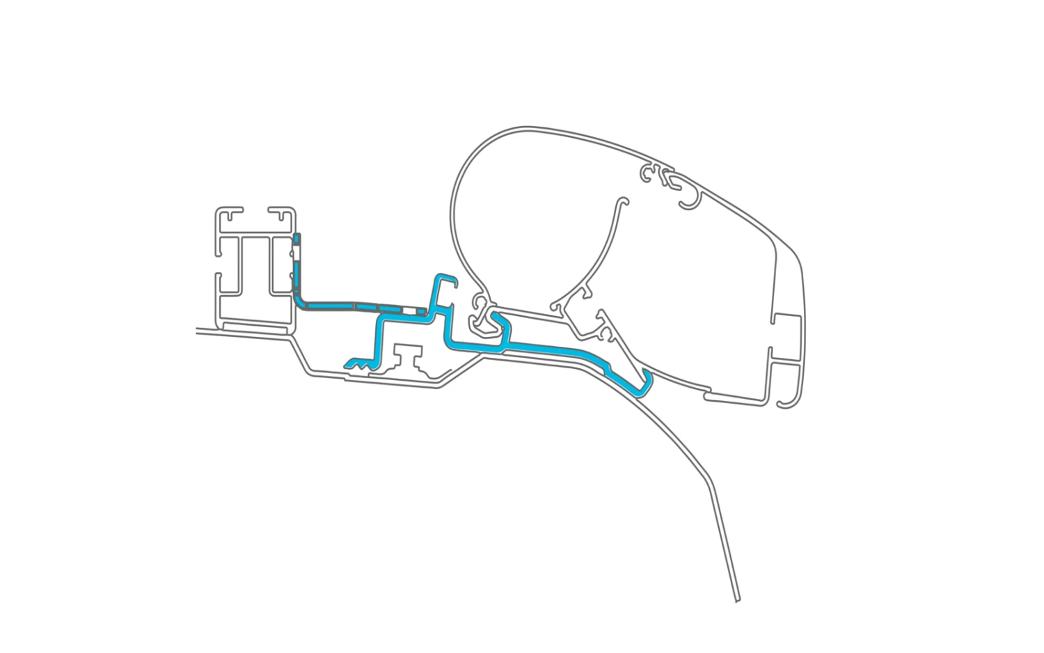 Dometic Adapter 045 Für Dachmarkise PR 2000 / PR 2500 Fiat Ducato H2 Skyroof 4 Dometic Adapter 045 Für Dachmarkise PR 2000 / PR 2500 Fiat Ducato H2 Skyroof – Bild 2