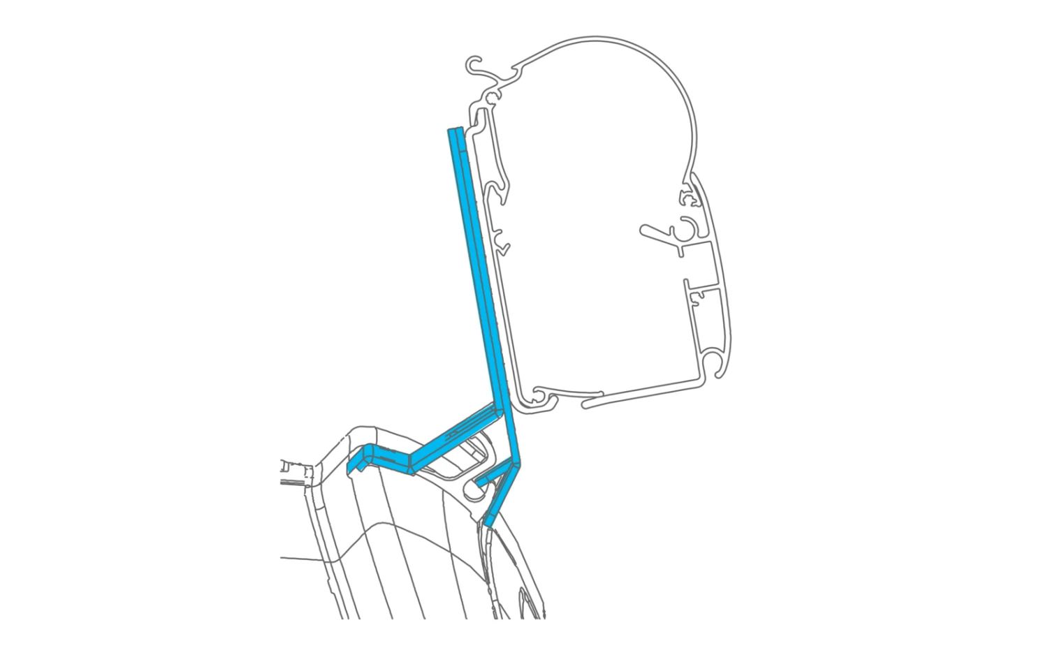 Dometic Adapter 038 Für Wandmarkise PW 1100 /1500 / 3800 Pössl Campster 3 Dometic Adapter 038 Für Wandmarkise PW 1100 /1500 / 3800 Pössl Campster