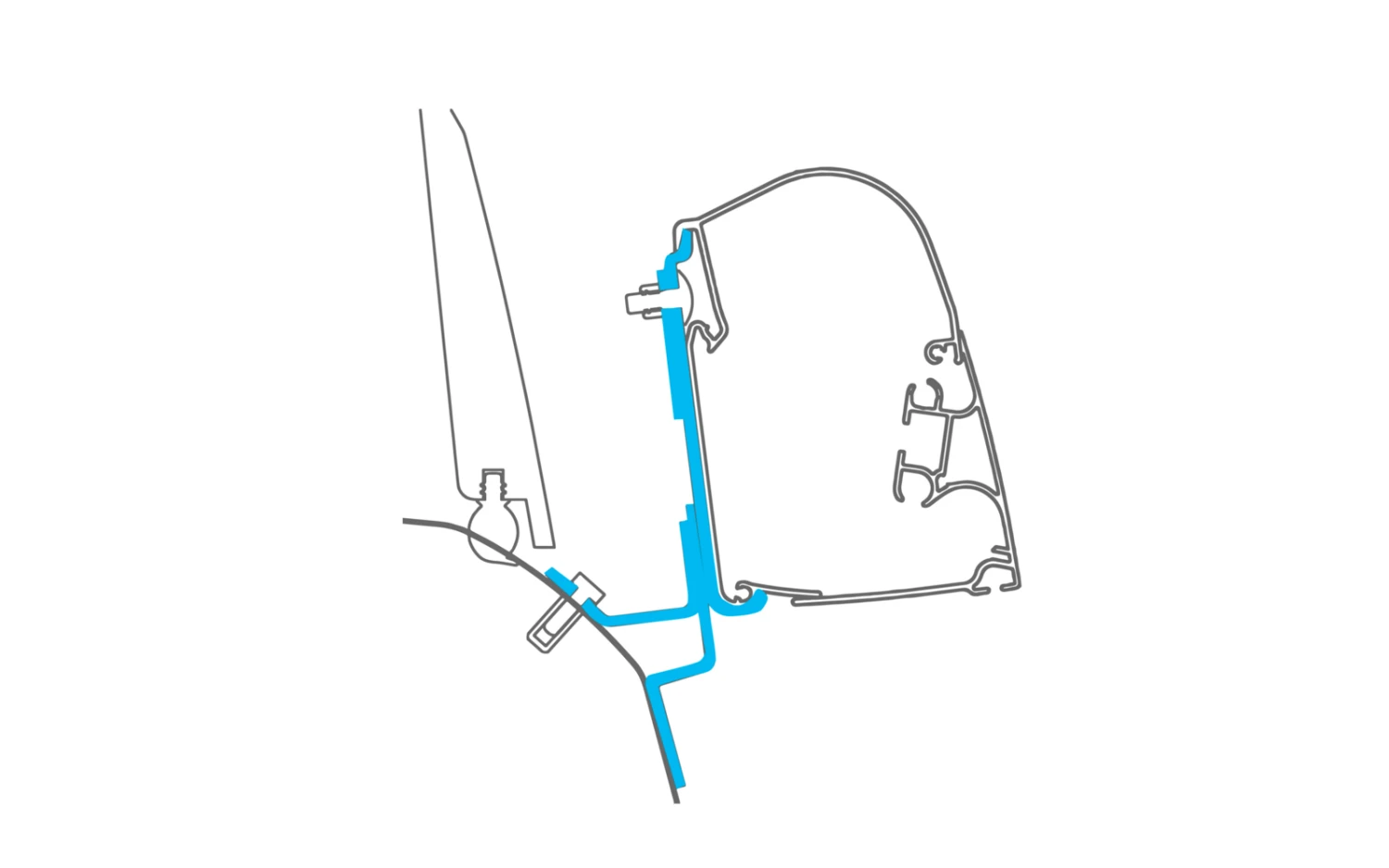 Dometic Adapter 046 Für Wandmarkise PW 1100 / 1500 / 3800 Hymer Pop Top Ducato 4 Dometic Adapter 046 Für Wandmarkise PW 1100 / 1500 / 3800 Hymer Pop Top Ducato – Bild 2