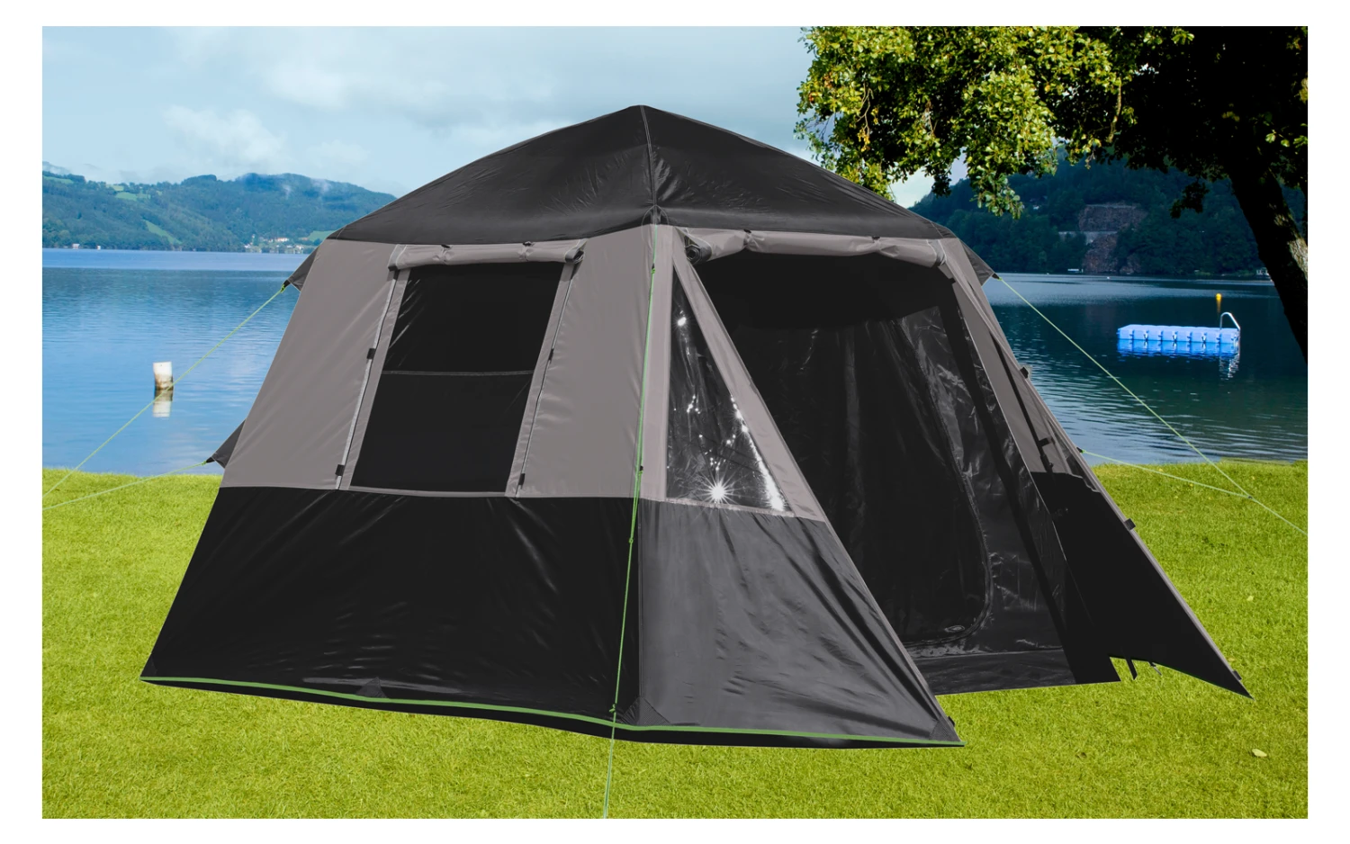 Berger Faltzelt Milano 4 – Leichtes Familienzelt Mit Komfortabler Schlafkabine Und Moskitonetzen Für 4 Personen 3 Berger Faltzelt Milano 4 – Leichtes Familienzelt Mit Komfortabler Schlafkabine Und Moskitonetzen Für 4 Personen