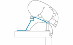 Dometic Adapter 033 Für Wandmarkise PR 2000 / 2500 Hobby Caravan Ab 2014