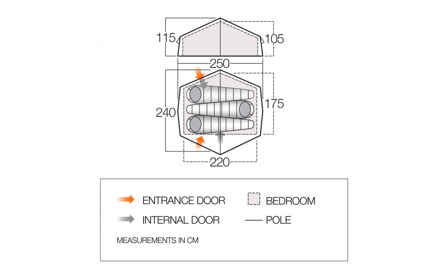Vango Nevis 300 Zelt Für 3 Personen 4 Vango Nevis 300 Zelt Für 3 Personen – Bild 2