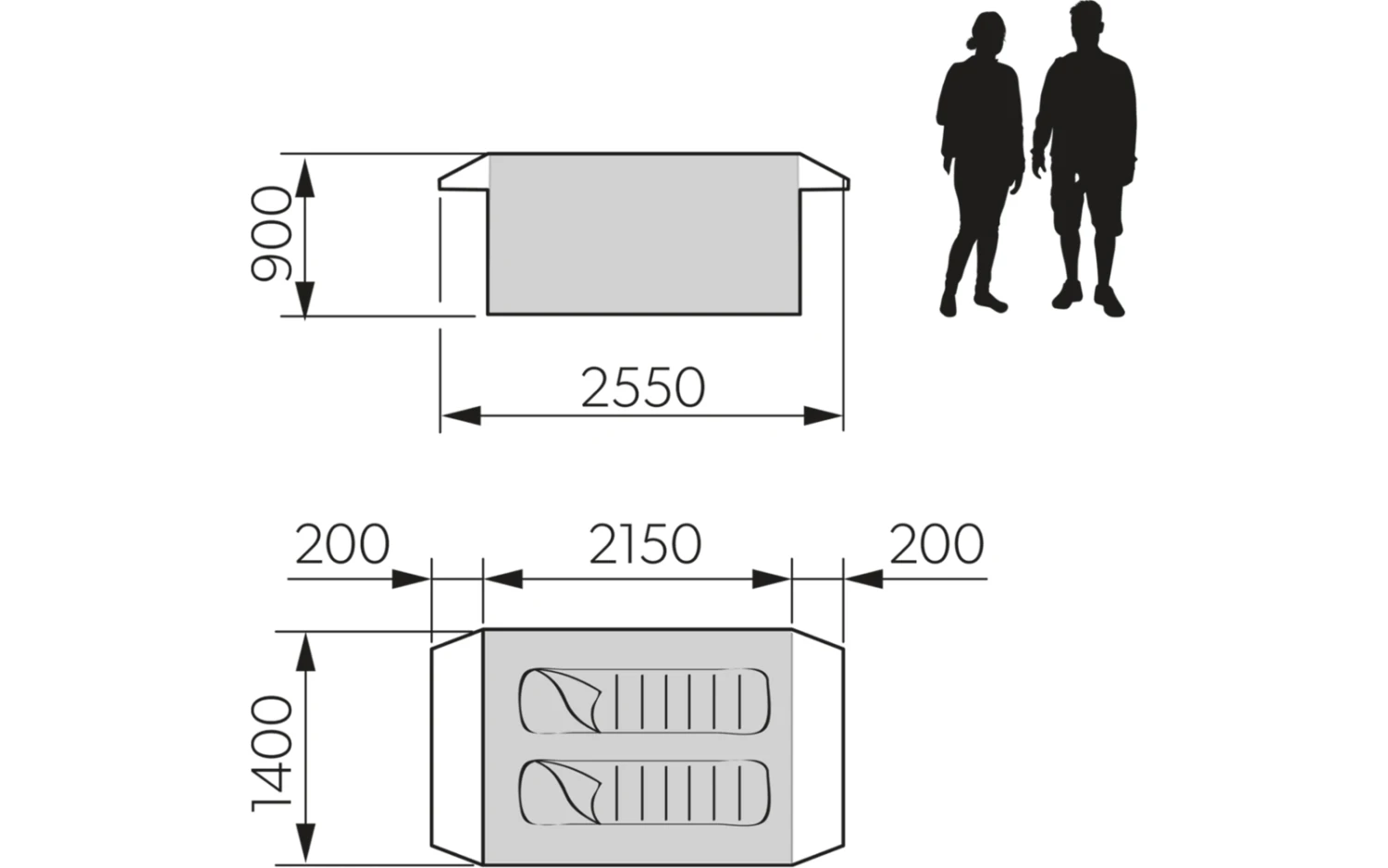 Dometic Pico FTC 2X2 TC Aufblasbares Campingzelt Für 2 Personen 4 Dometic Pico FTC 2X2 TC Aufblasbares Campingzelt Für 2 Personen – Bild 2