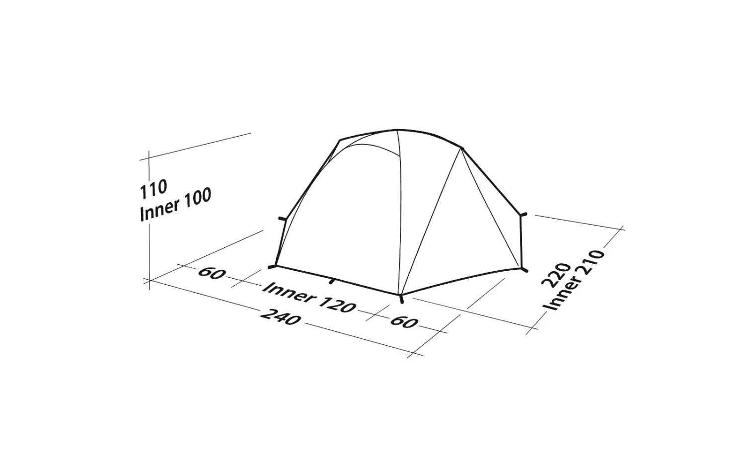 Robens Boulder 2 Kuppelzelt 240 X 220 X 110 Cm Für 2 Personen 4 Robens Boulder 2 Kuppelzelt 240 X 220 X 110 Cm Für 2 Personen – Bild 2
