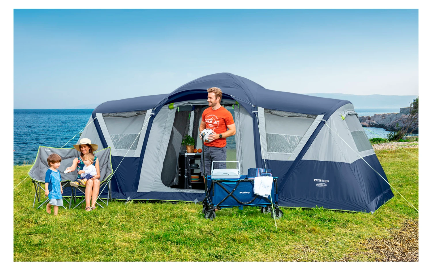 Berger Zelt Lagoon 4 Air Familienzelt Für 4 Personen 4 Berger Zelt Lagoon 4 Air Familienzelt Für 4 Personen – Bild 2