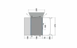 Outwell Talladega Air Aufblasbares Busvorzelt -Berger 1204924 7102660