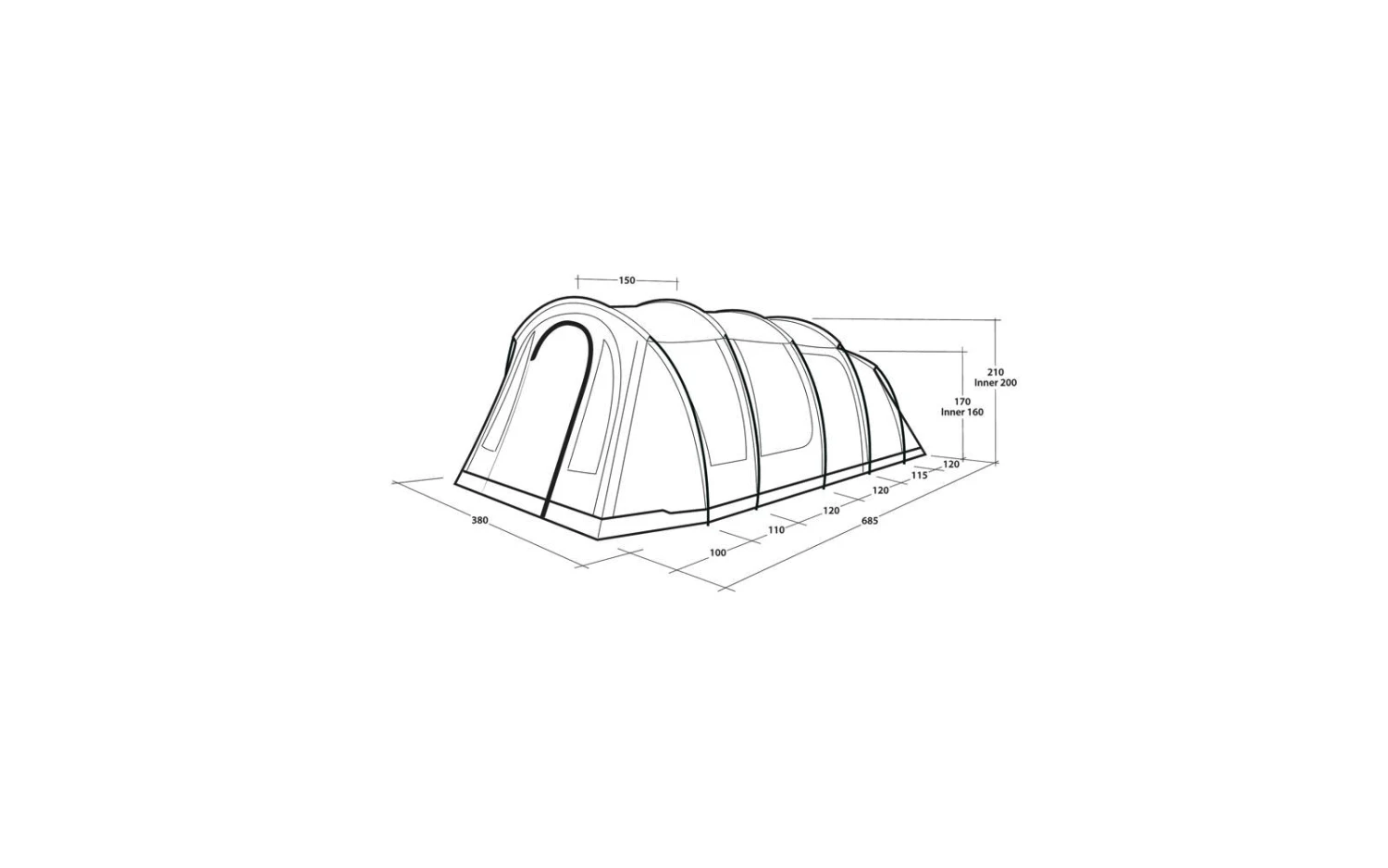 Outwell Carolina 6 Familienzelt Für 6 Personen 13 Outwell Carolina 6 Familienzelt Für 6 Personen – Bild 11