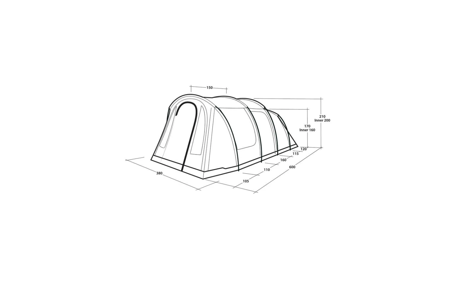 Outwell Rockwell 6 Familienzelt Für 6 Personen 15 Outwell Rockwell 6 Familienzelt Für 6 Personen – Bild 13