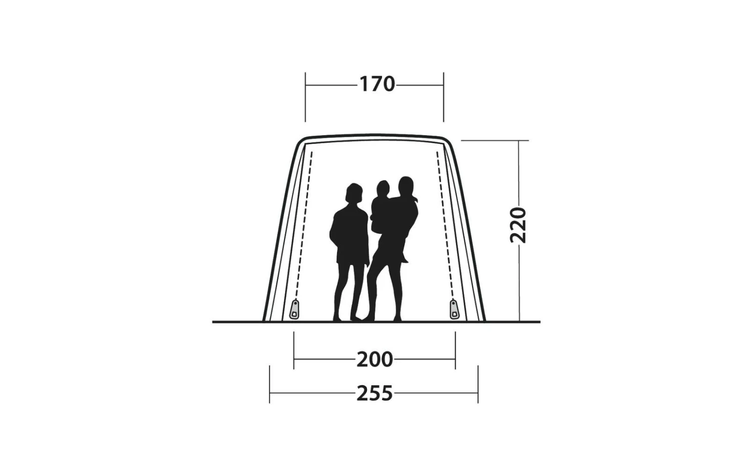 Outwell Dunecrest L Heckzelt Für Minicamper 2 Personen Grün 10 Outwell Dunecrest L Heckzelt Für Minicamper 2 Personen Grün – Bild 8