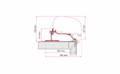 Fiamma Caravan Roof Markisenadapter Für Fiamma F80/F65 -Berger 1215445 7155970