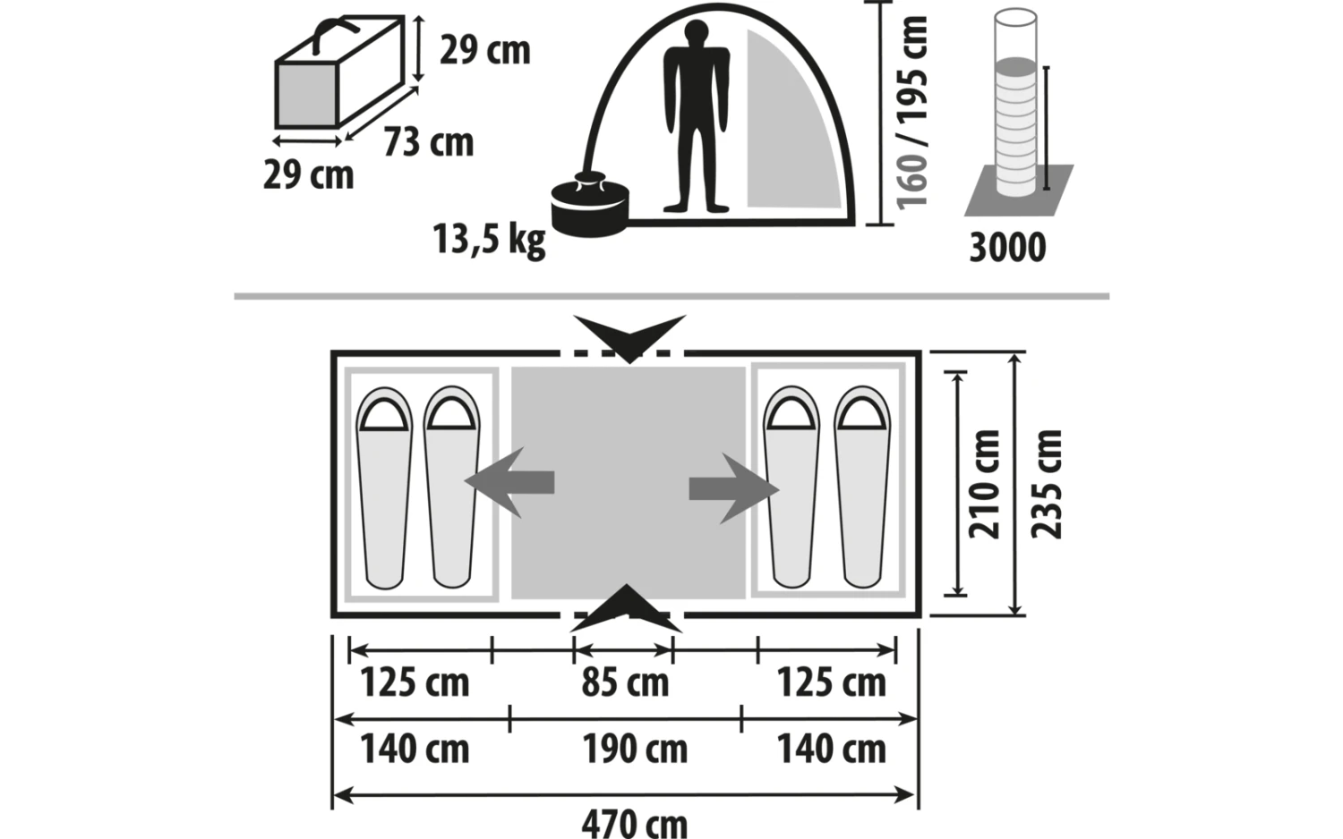 Berger Liberty 4 Familienzelt Für 4 Personen 4 Berger Liberty 4 Familienzelt Für 4 Personen – Bild 2