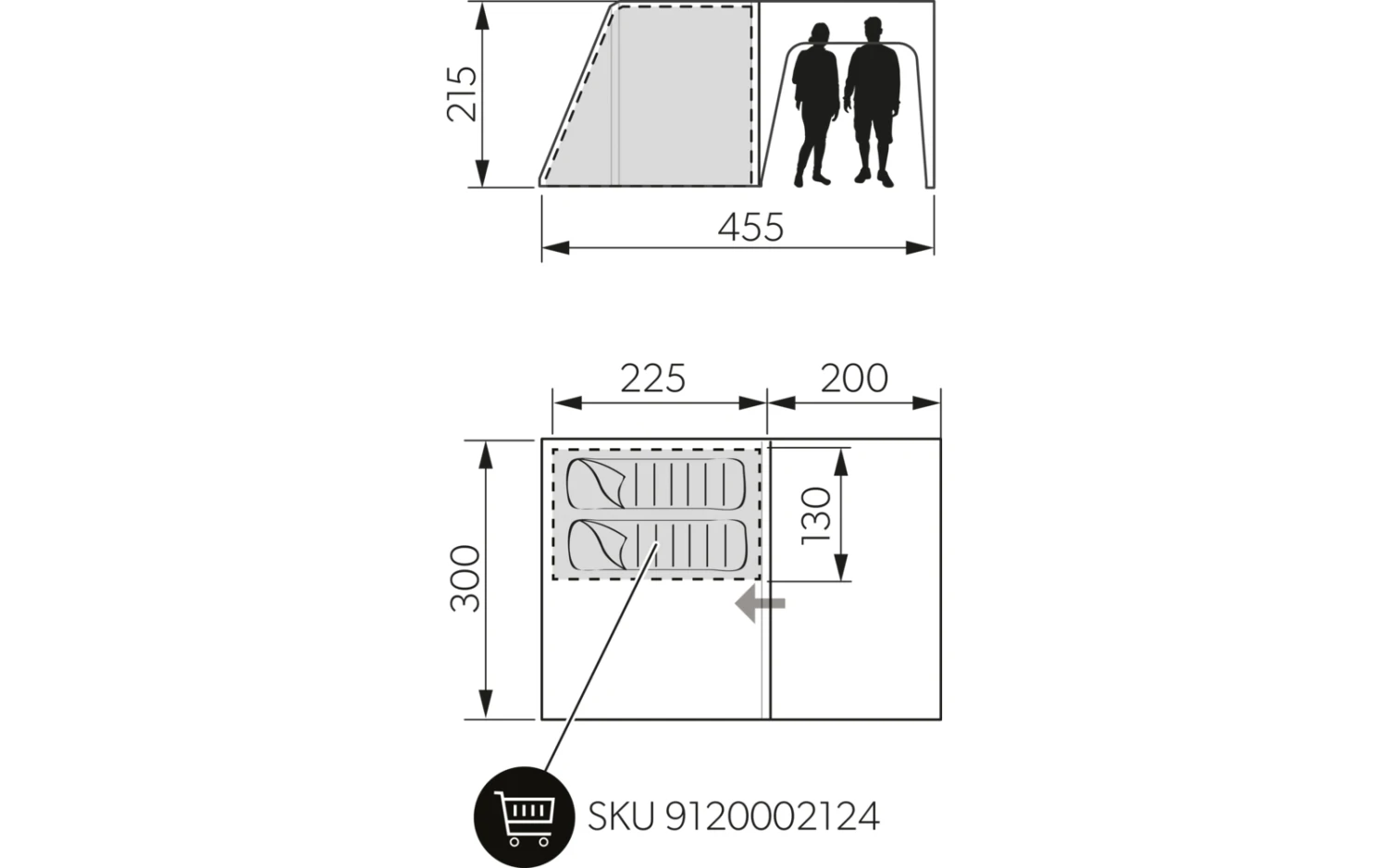 Dometic Santorini FTK 2X4 Innenzelt Schlafbereich Für 2 Personen 4 Dometic Santorini FTK 2X4 Innenzelt Schlafbereich Für 2 Personen – Bild 2