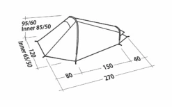 Robens Arrow Head Tunnelzelt 270 X 120 X 95 Cm Für 1 Person -Berger 1377988 7875202