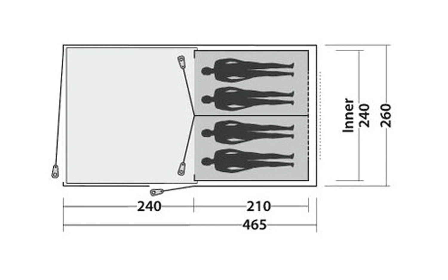 Easy Camp Galaxy 400 Tunnelzelt Rustic Green Für 4 Personen 4 Easy Camp Galaxy 400 Tunnelzelt Rustic Green Für 4 Personen – Bild 2