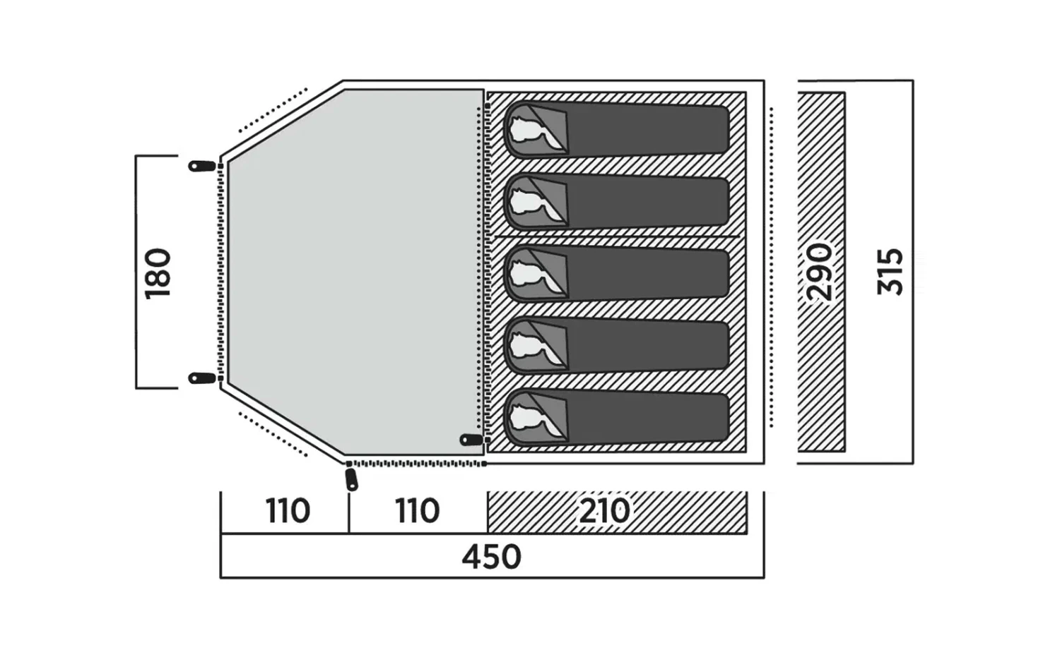 Easy Camp Hidra 5 Tunnelzelt Für 5 Personen 10 Easy Camp Hidra 5 Tunnelzelt Für 5 Personen – Bild 8