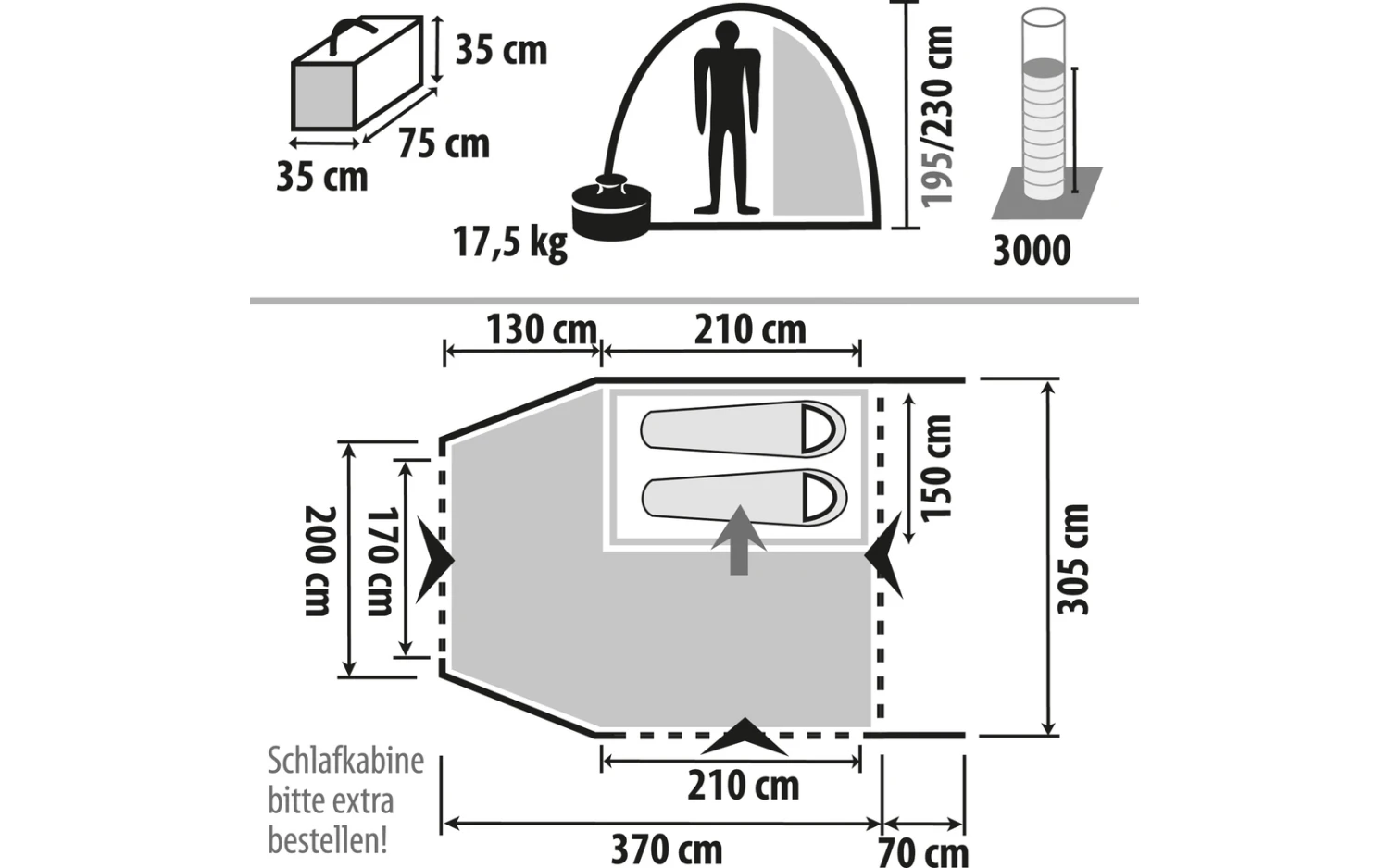 Berger Liberta Air Aufblasbares, FreistehendesVorzelt Für Campingbus 4 Berger Liberta Air Aufblasbares, FreistehendesVorzelt Für Campingbus – Bild 2
