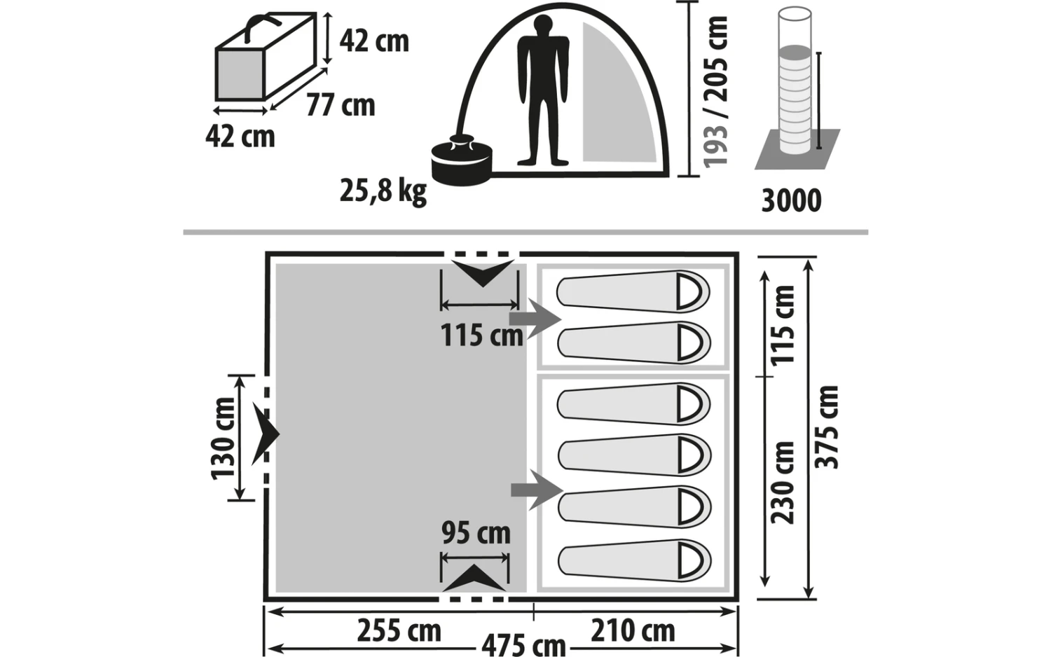 Berger Sierra 6-L Tunnelzelt 19 Berger Sierra 6-L Tunnelzelt – Bild 17