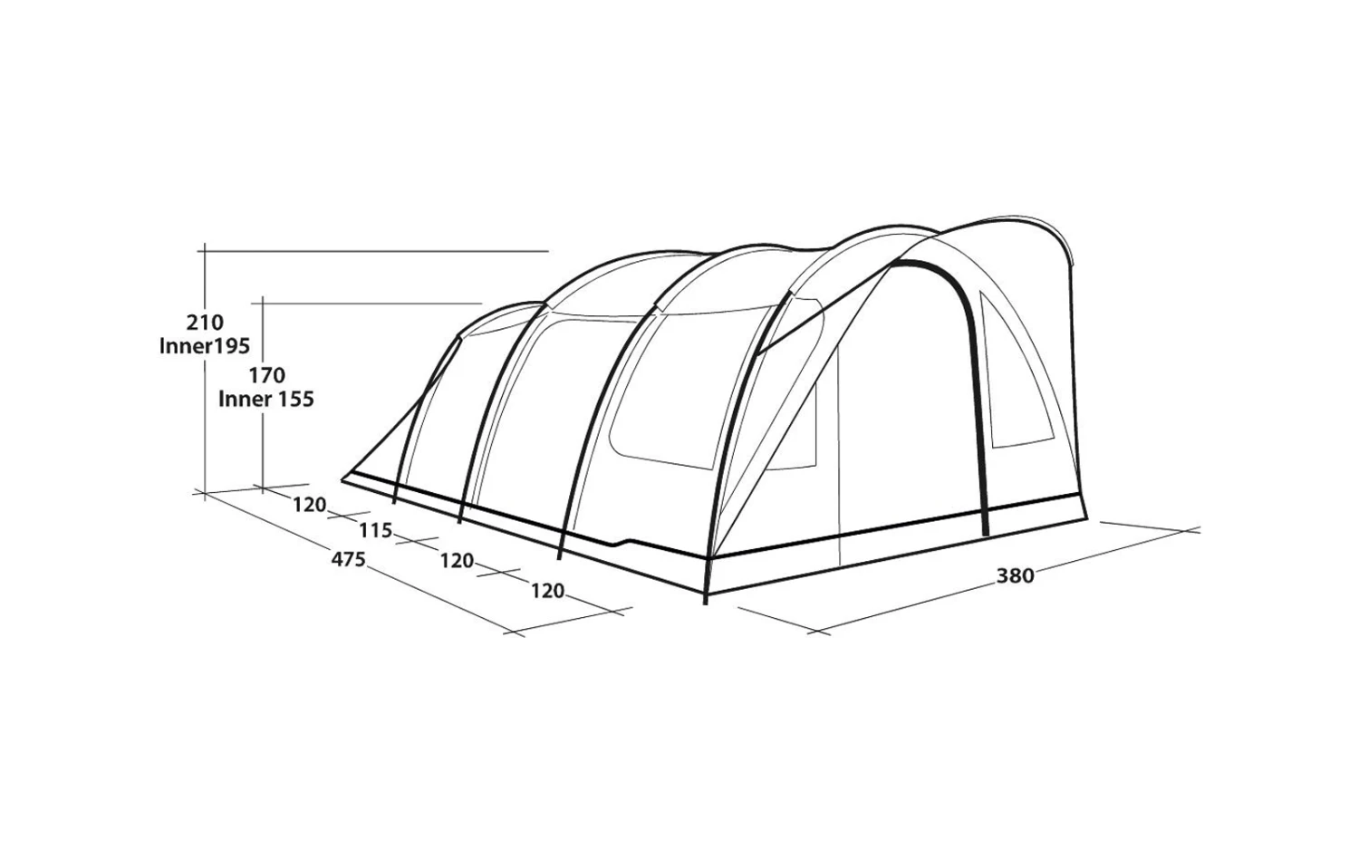 Outwell Sky 6 Tunnelzeltfür 6 Personen 11 Outwell Sky 6 Tunnelzeltfür 6 Personen – Bild 9