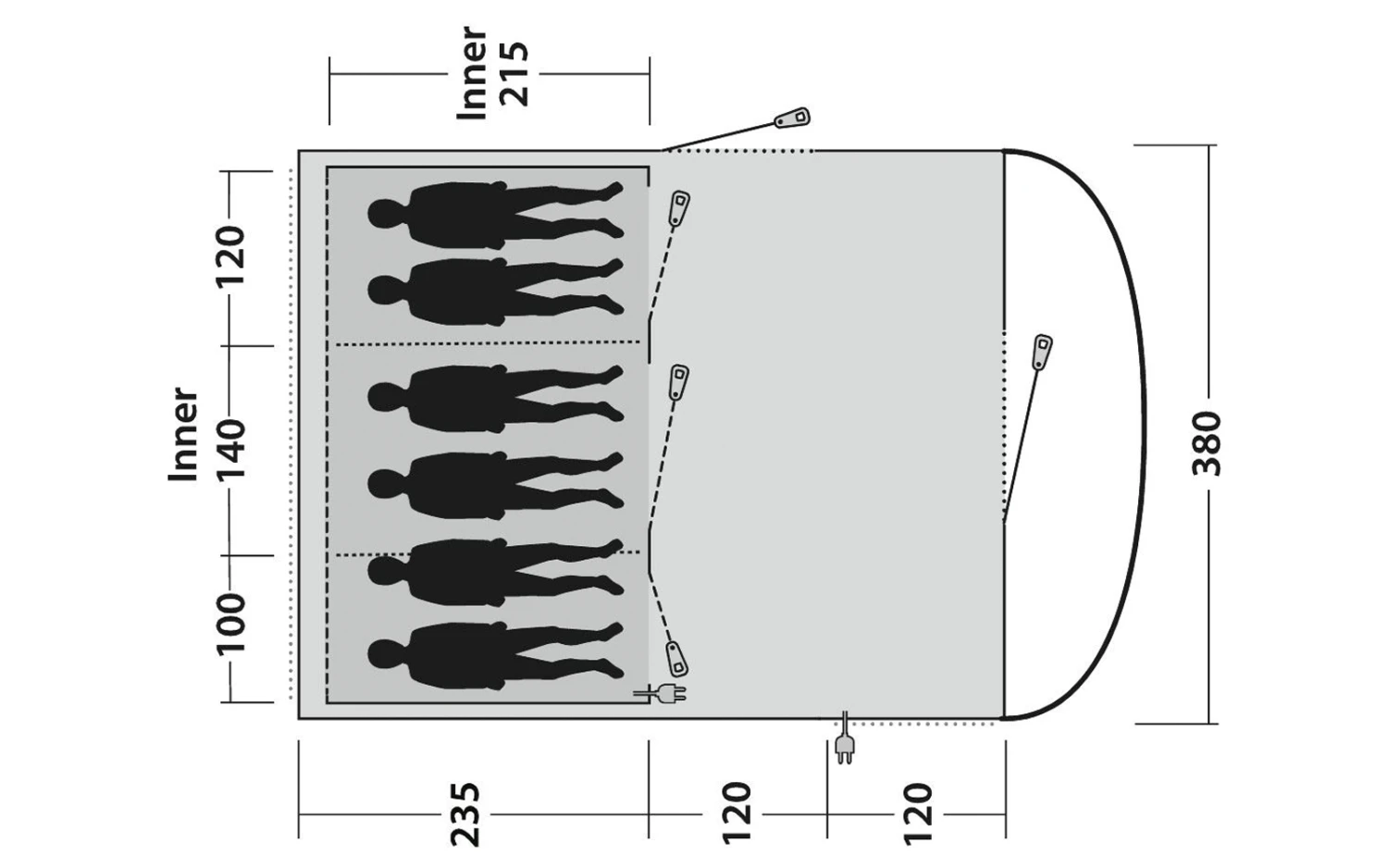 Outwell Sky 6 Tunnelzeltfür 6 Personen 12 Outwell Sky 6 Tunnelzeltfür 6 Personen – Bild 10