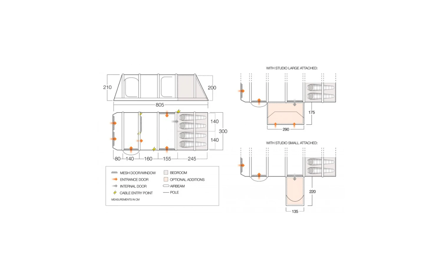 Vango Anantara IV Air TC 450XL Familienzelt Für 4 Personen 4 Vango Anantara IV Air TC 450XL Familienzelt Für 4 Personen – Bild 2