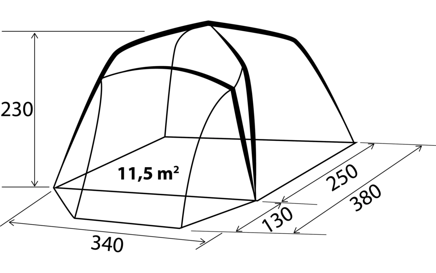 Brunner Trouper XL Aufblasbares Busvorzelt 370 X 310 Cm 4 Brunner Trouper XL Aufblasbares Busvorzelt 370 X 310 Cm – Bild 2