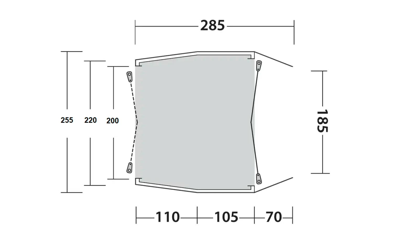 Outwell Dunecrest L Heckzelt Für Minicamper 2 Personen Grün 11 Outwell Dunecrest L Heckzelt Für Minicamper 2 Personen Grün – Bild 9