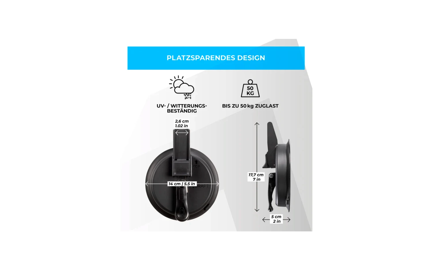 Graft Universal Wohnmobil Markisenhalterset Saugnapf Ø 14 Cm / 2 Stück 6 Graft Universal Wohnmobil Markisenhalterset Saugnapf Ø 14 Cm / 2 Stück – Bild 4