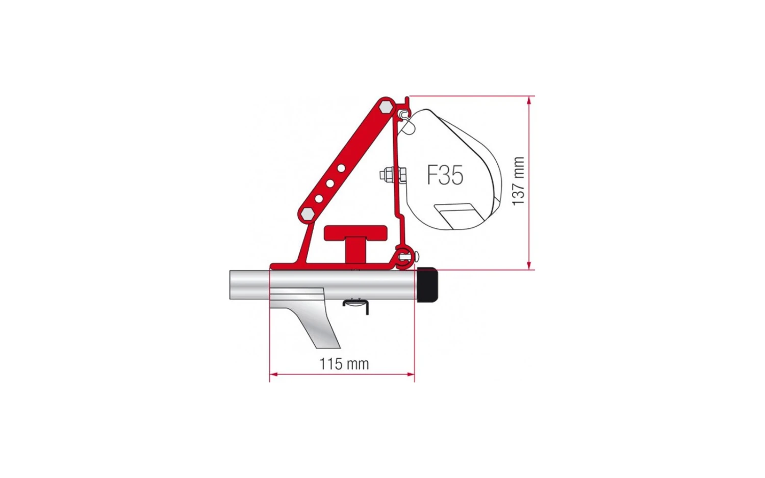Fiamma Halterung Kit Auto F35 Pro Dachmontage / F45 Dachmontage / Compass 4 Fiamma Halterung Kit Auto F35 Pro Dachmontage / F45 Dachmontage / Compass – Bild 2