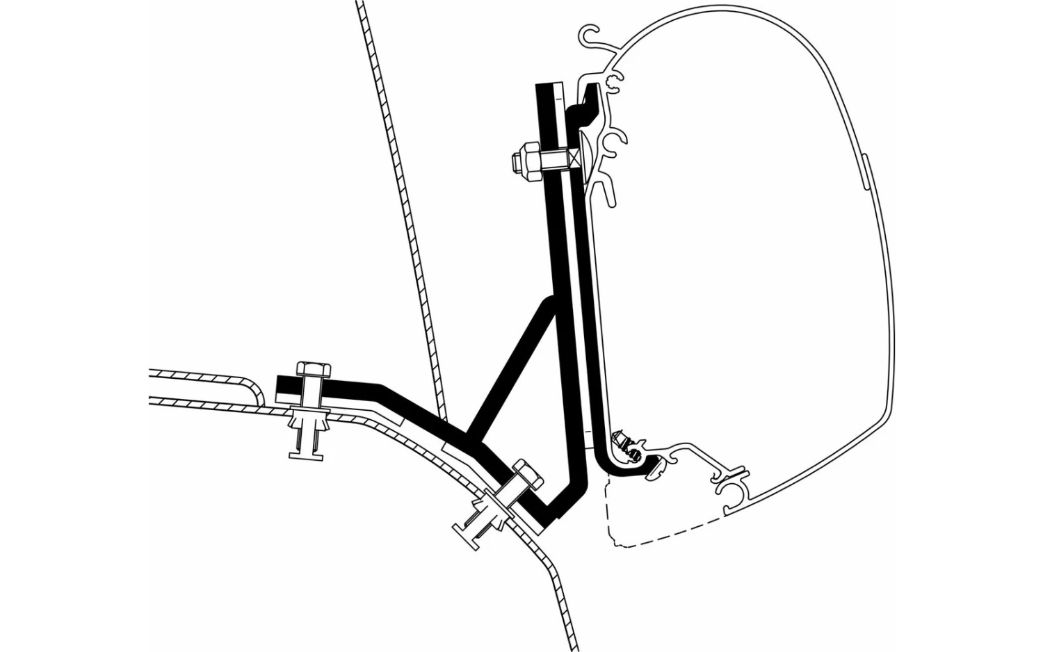 Thule Markisenadapter Ducato H2 Lift Roof Serie 5 3 Thule Markisenadapter Ducato H2 Lift Roof Serie 5