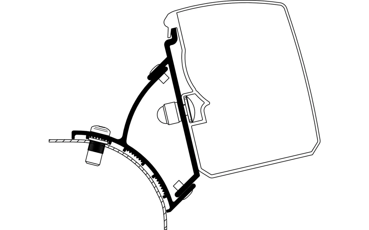 Thule Omnistor 3200 Fixed Markisenadapter VW T5 / T6 Festmontage 3 Thule Omnistor 3200 Fixed Markisenadapter VW T5 / T6 Festmontage