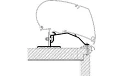 Thule Caravan Omnistor 6200 / 6300 / 9200 Markisenadapter Dachmontage 12 Thule Caravan Omnistor 6200 / 6300 / 9200 Markisenadapter Dachmontage -Berger 357761 2544053