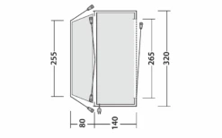 Outwell Seacrest Vorzelt Für Campingbusse 1 Bis 2 Personen Grün -Berger 977321 5997914