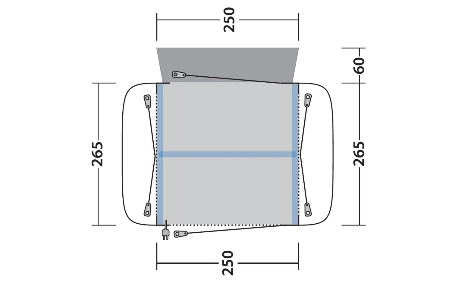 Outwell Crossville 250SA Aufblasbares Busvorzelt Für Campingbusse Grau 13 Outwell Crossville 250SA Aufblasbares Busvorzelt Für Campingbusse Grau – Bild 11