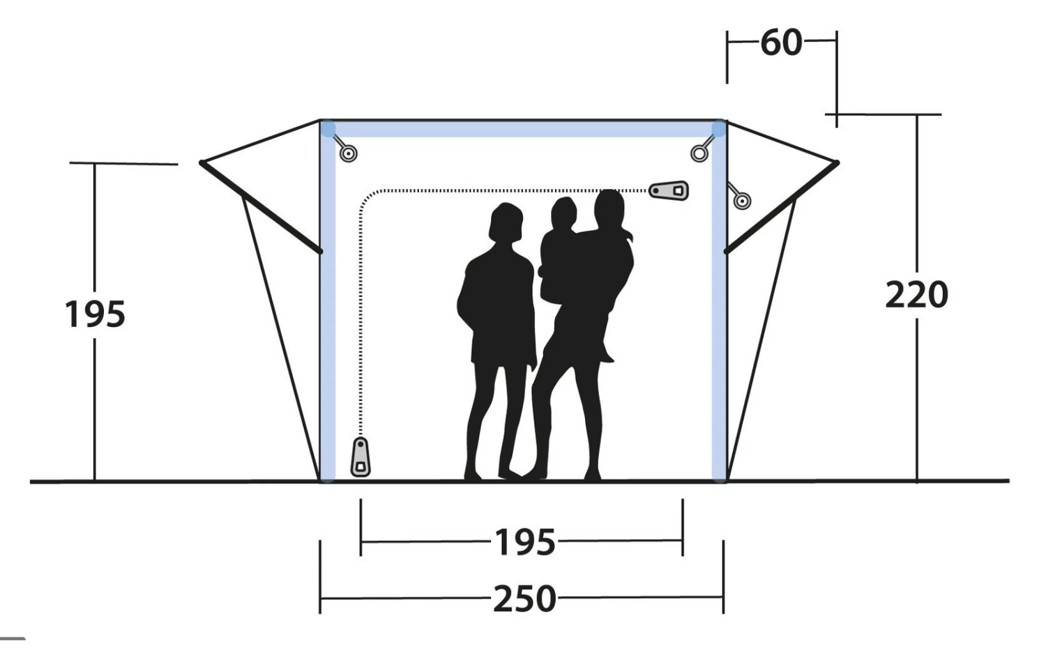 Outwell Crossville 250SA Aufblasbares Busvorzelt Für Campingbusse Grau 5 Outwell Crossville 250SA Aufblasbares Busvorzelt Für Campingbusse Grau – Bild 3