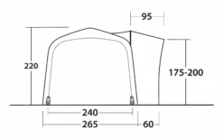 Outwell Crossville 250SA Aufblasbares Busvorzelt Für Campingbusse Grau 16 Outwell Crossville 250SA Aufblasbares Busvorzelt Für Campingbusse Grau -Berger 977420 6002123